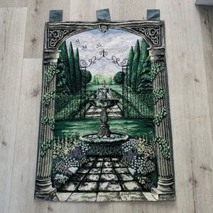EUROPEAN GARDEN WALLHANGING TAPESTRY BY VICKY‎ HOWARD